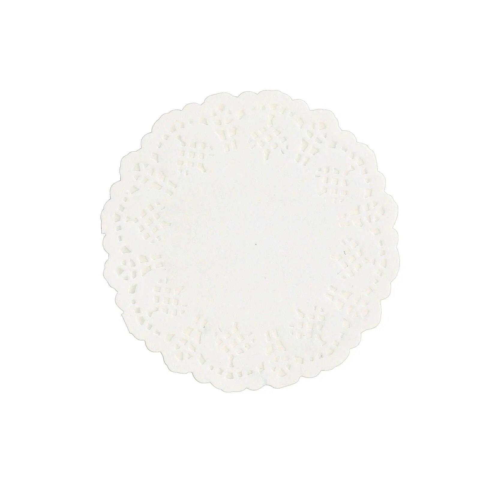 100 Pcs 4" Round White Lace Paper Doilies, Food Grade Paper