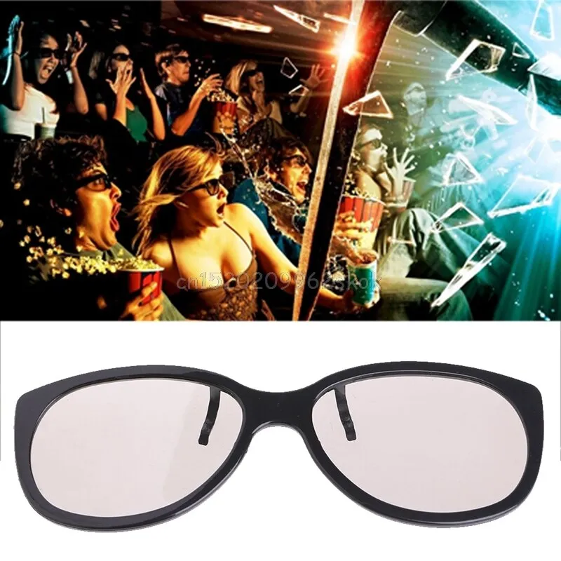 2 PCS Clip-On Type Circular Passive Polarized 3D Glasses For TV/Real 3D Cinema