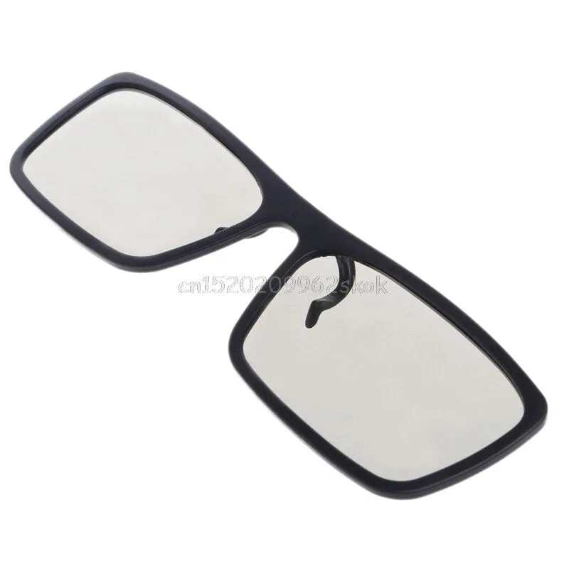 2 PCS Clip-On Type Circular Passive Polarized 3D Glasses For TV/Real 3D Cinema