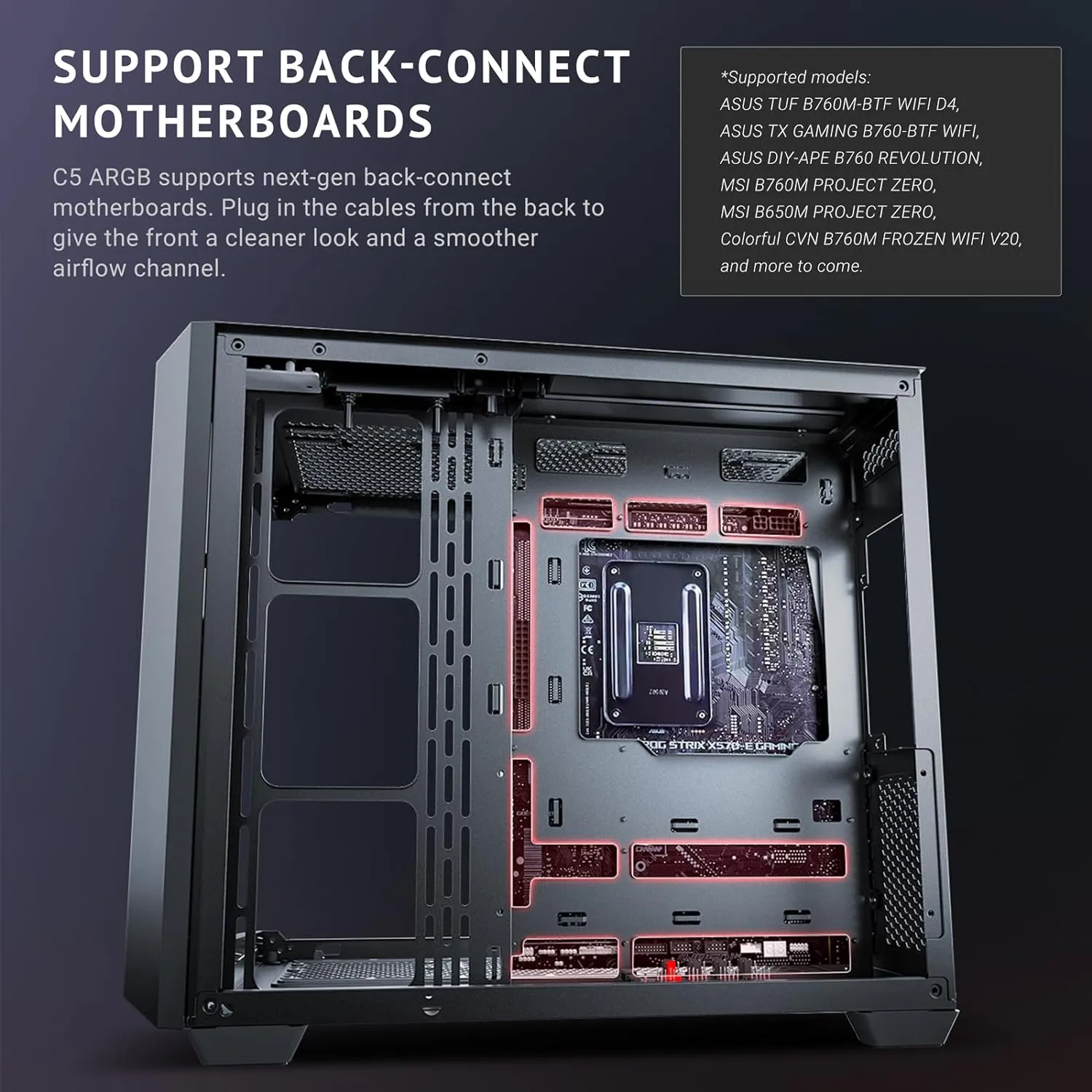 ANTEC C5 ARGB Black 黑色 無立柱全景 ATX Case * 內附7把ARGB風扇