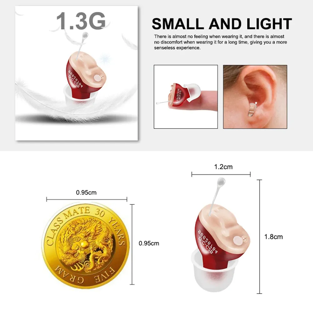 Battery Operated Mini Ear Amplifying Sound Invisible Hearing Aid