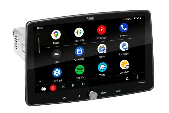 BOSS BE10ACP Single-DIN, Apple CarPlay & Android Auto, MECH-LESS Multimedia Player 10.1" Touchscreen Bluetooth