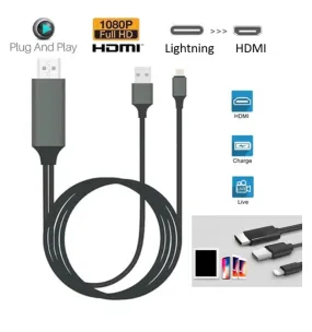 DELETE THIS SKU - Lightning To HDTV HDMI AV TV Adapter Video Output 2M-Lightning to HDMI