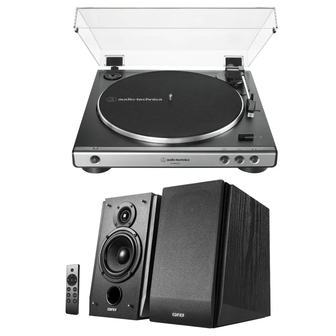 Edifier R1855DB Active Speaker (Pair)   Audio-Technica LP60X USB Turntable Package