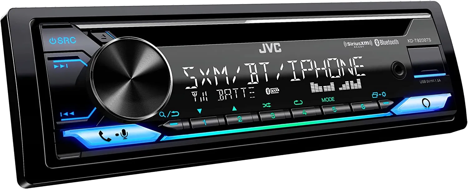 JVC KD-T920BTS Single-DIN Car Stereo Receiver