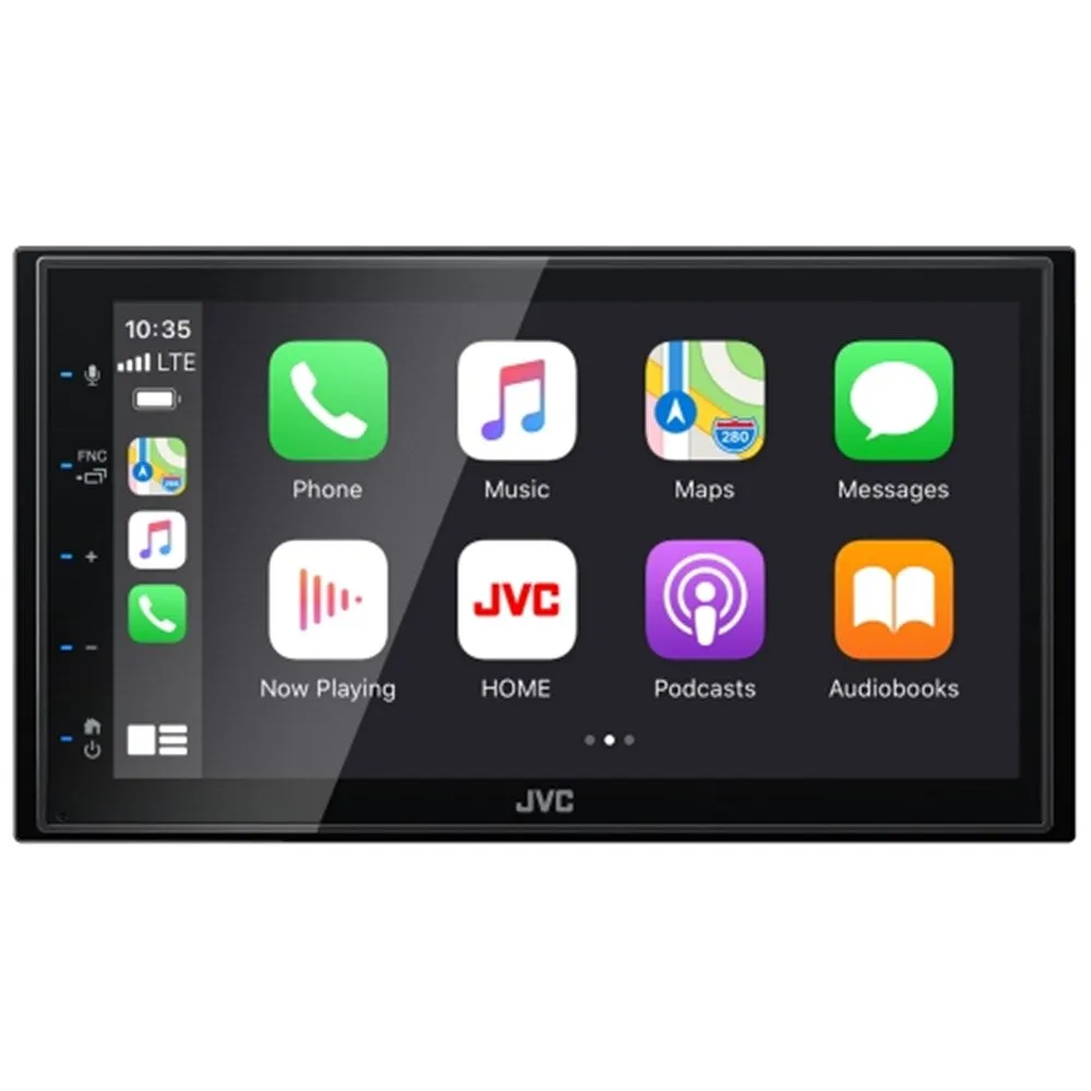 JVC KW-M590BT Mechless Multimedia Head Unit with Apple CarPlay and Android Auto and 6.8" Capacitive Touch Screen