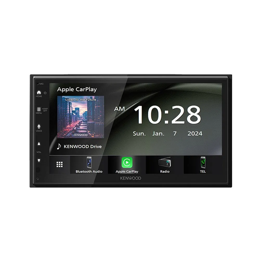 Kenwood DMX5023S Mechless Multimedia Head Unit with Apple CarPlay and Android Auto and 6.8" Capacitive Touch Screen