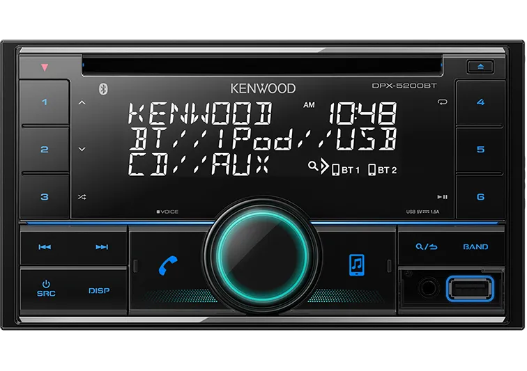 Kenwood Dual Din Bluetooth / USB / CD Receiver DPX-5200BT