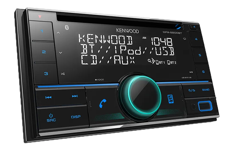 Kenwood Dual Din Bluetooth / USB / CD Receiver DPX-5200BT