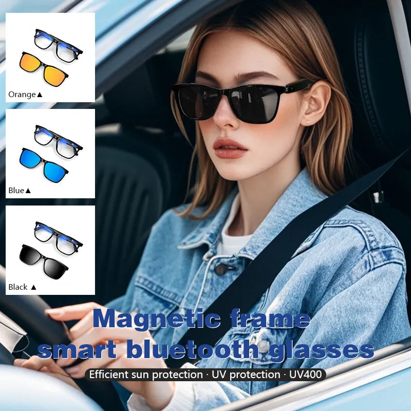 Magnetic Bluetooth Smart Glasses, UV Protection, Multi-purpose for Listening To Music and Making Calls