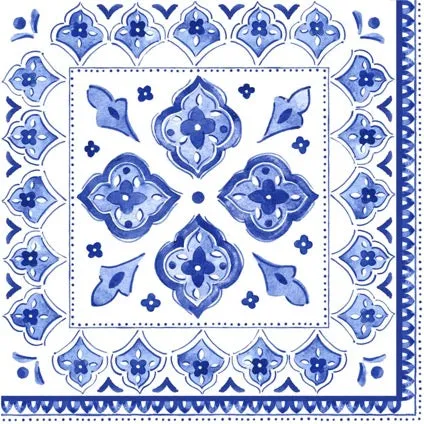 Moroccan Blue Charger Placemats, Place Cards, Napkins & Coasters