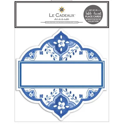 Moroccan Blue Charger Placemats, Place Cards, Napkins & Coasters