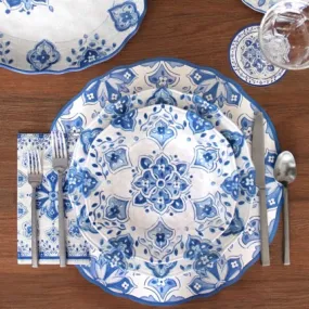 Moroccan Blue Charger Placemats, Place Cards, Napkins & Coasters