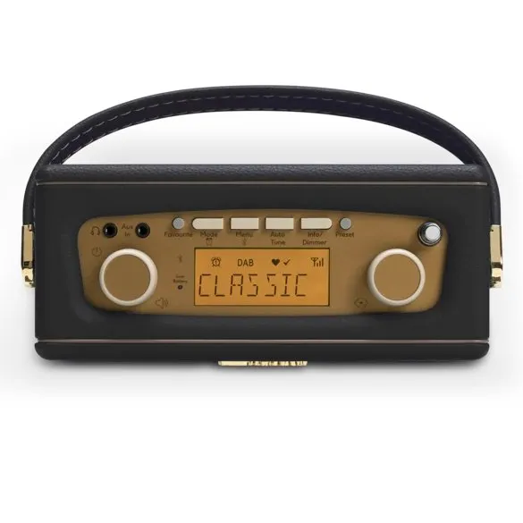 Roberts Revival Uno BT DAB DAB  FM Radio with 2 alarms and line out in Black Bluetooth