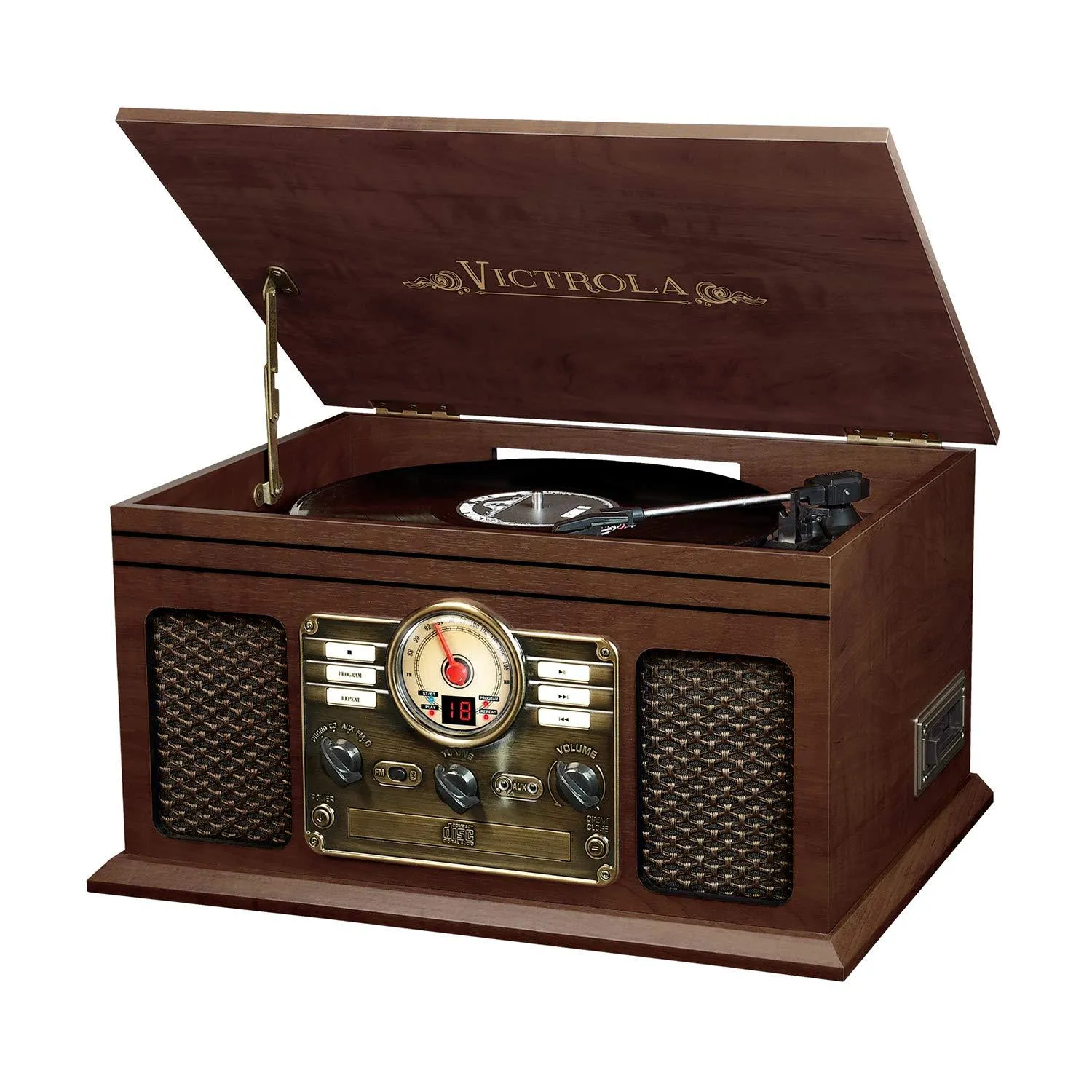 Victrola Nostalgic 6-in-1 Bluetooth Record Player & Multimedia Center.