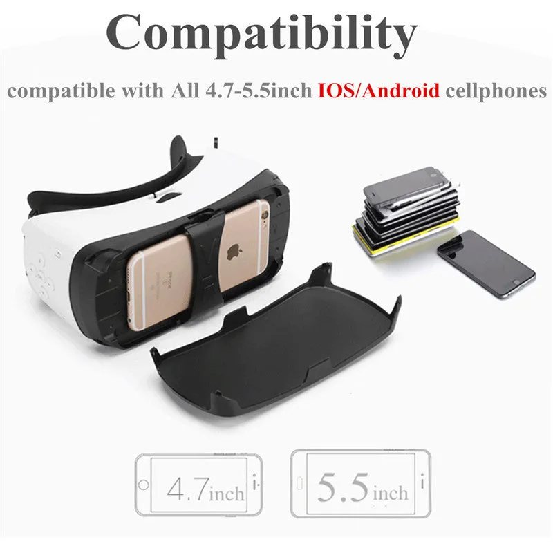 VR Glasses with Controller Virtual Reality Headset for Samsung Huawei Sony LG ZTE VR Space Make Eyes Travel Virtual Viewing #refresh